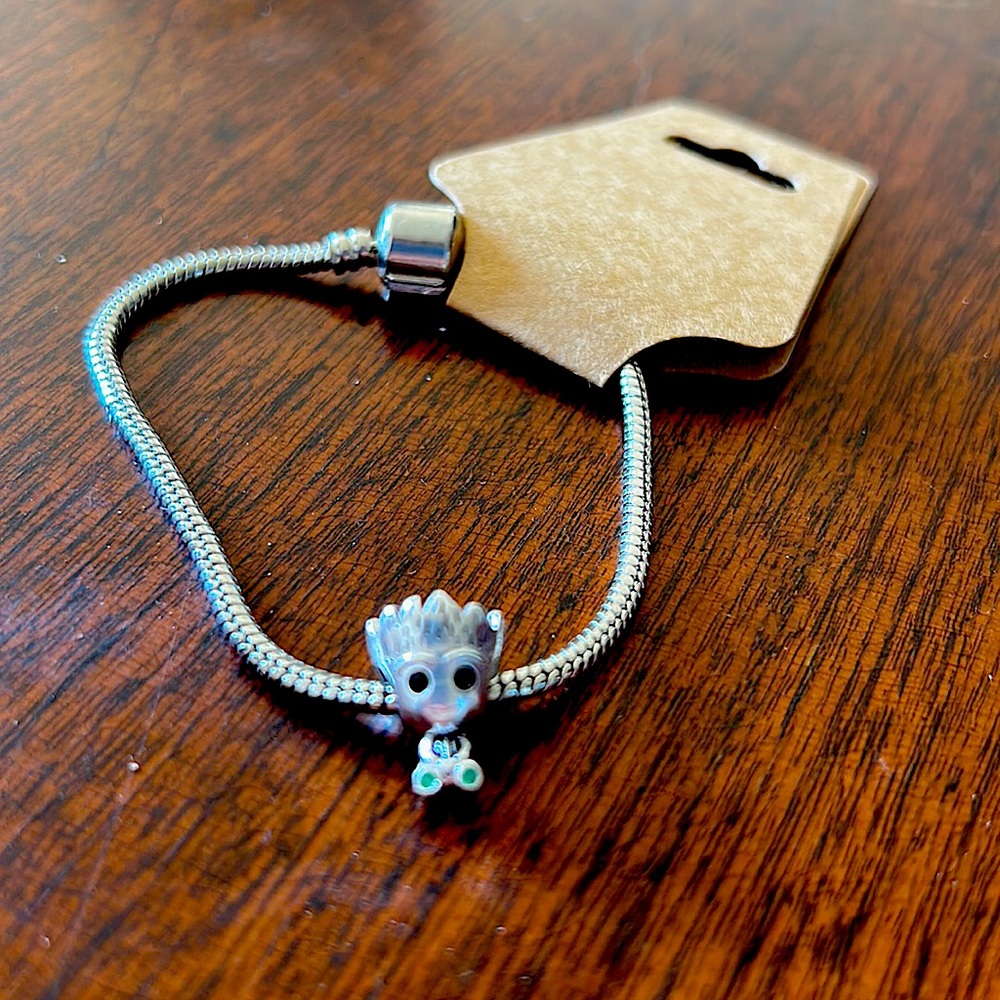 Stainless steel pandora type bracelet